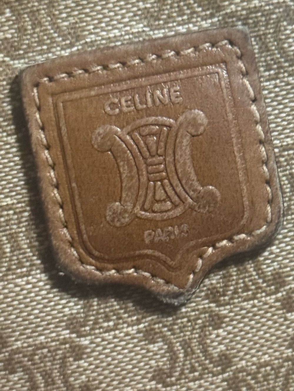 Celine Beige/Tan Monogram Canvas Shoulder Bag - Picture 10 of 17
